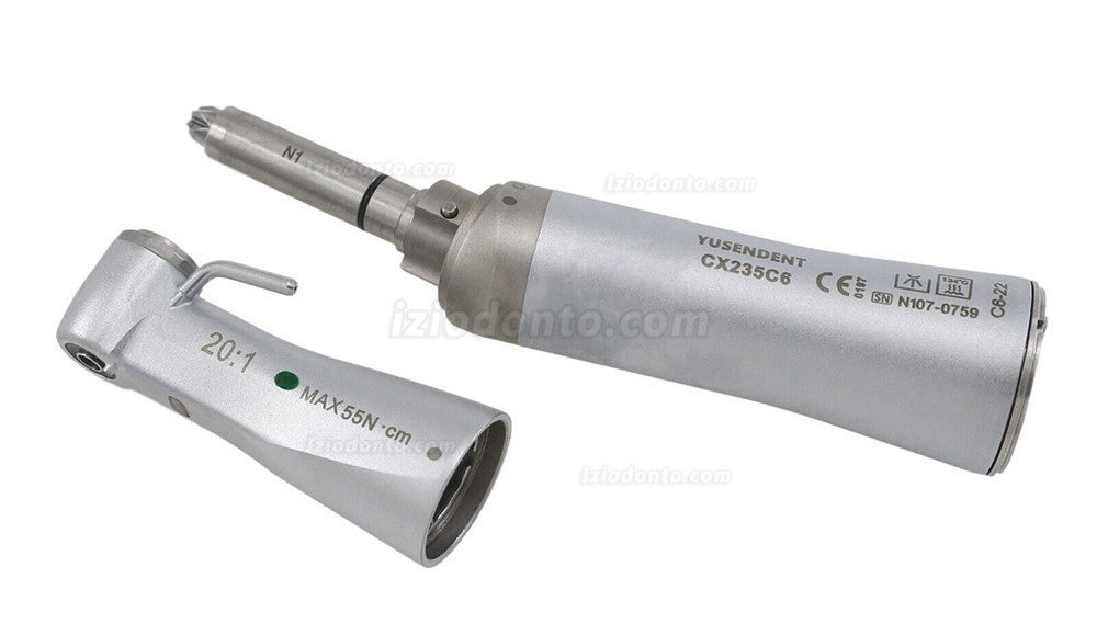 YUSENDENT COXO CX235C6-22 Odontológica LED Contra Angulo Redutor 20:1 Peça de mão de implante