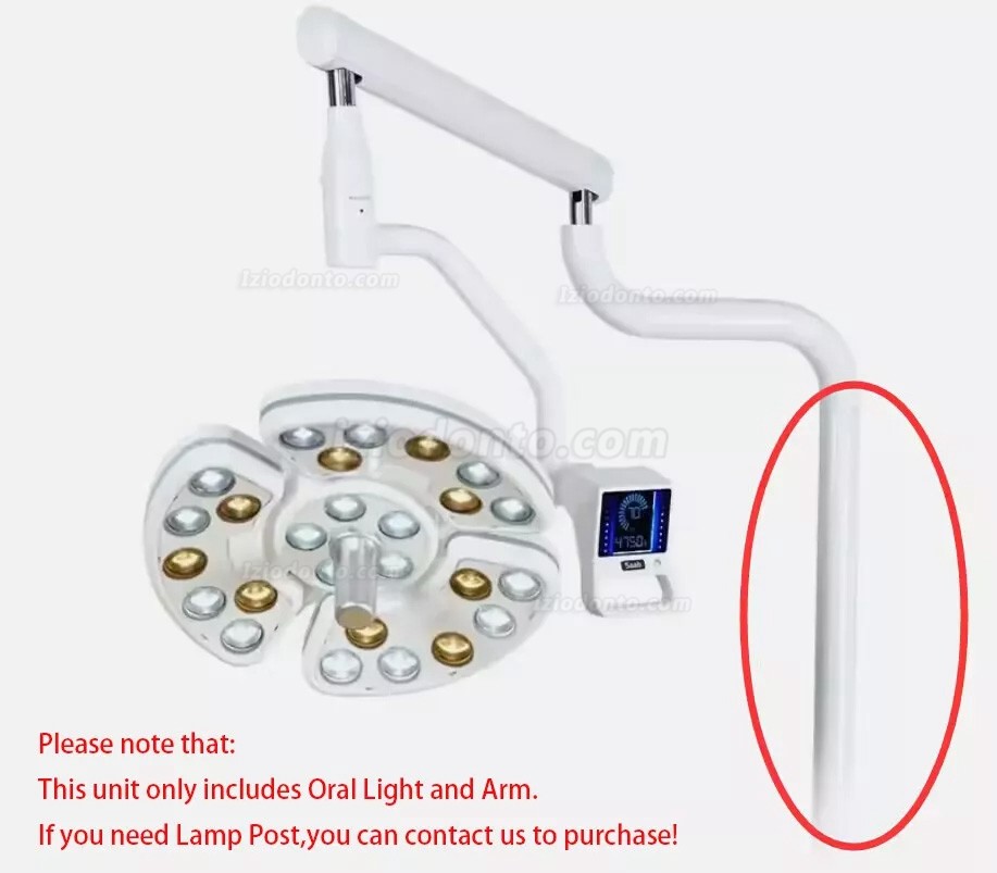 P138 Luz cirúrgica LED dental montada poste para cadeira dentária sensor de ecrã táctil