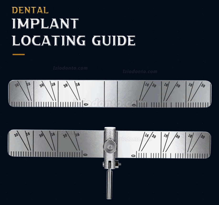 Guia de localização de implantes dentários medidor de régua e posicionamento de plantação